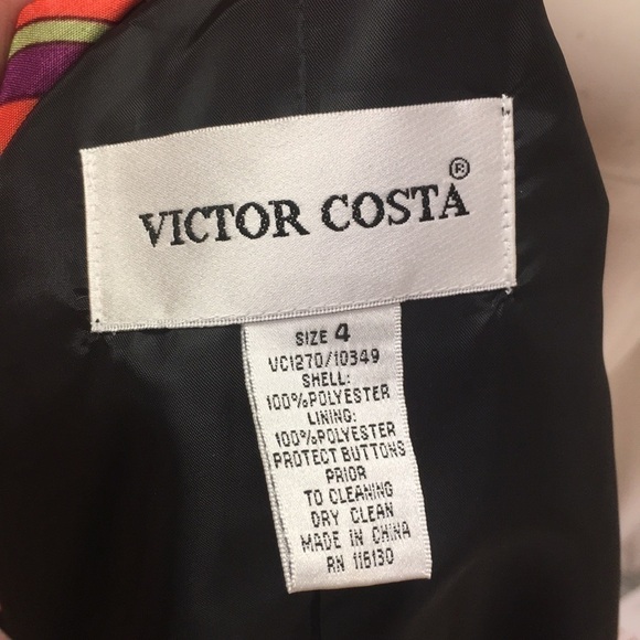 NWT 4 Victor Costa Blazer Beautiful Beads & Print - Picture 6 of 8